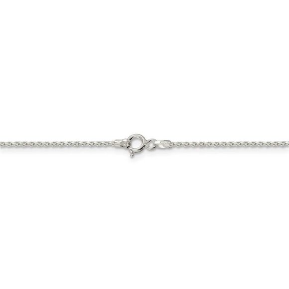 1.25mm Sterling Silver D/C Solid Round Spiga Chain Necklace, 20 Inch - Picture 4 of 8